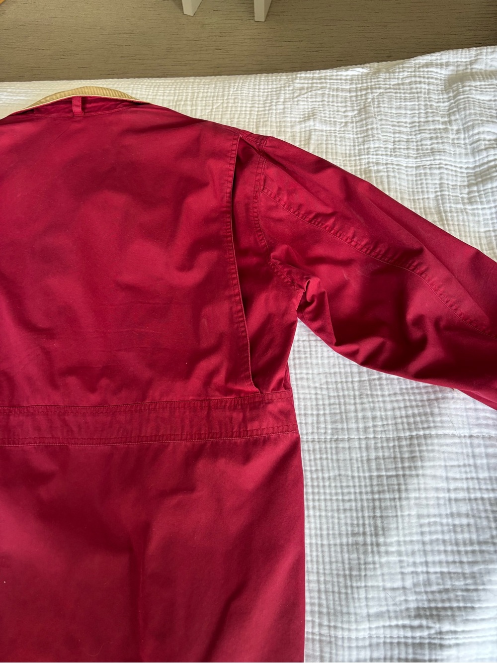 J. Crew Red Cotton Barn Jacket with Tan Corduroy Collar - Picture 6 of 16